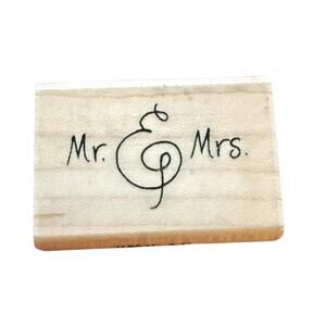 Stampendous! Mr & Mrs J180 Rubber Stamp NEW